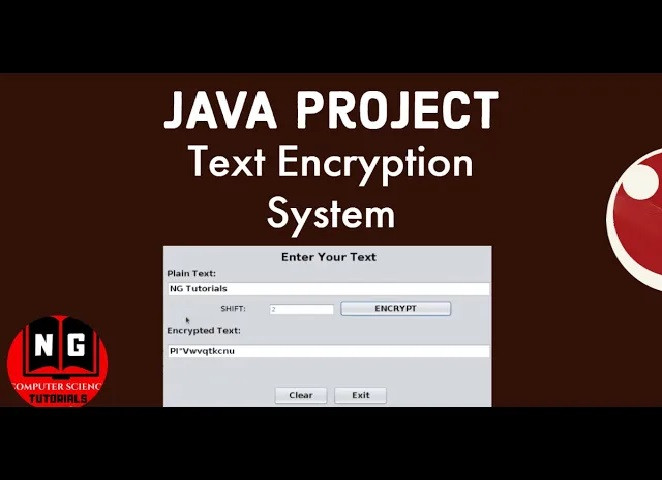 project-Java Project to Encrypt the Text- Java Project